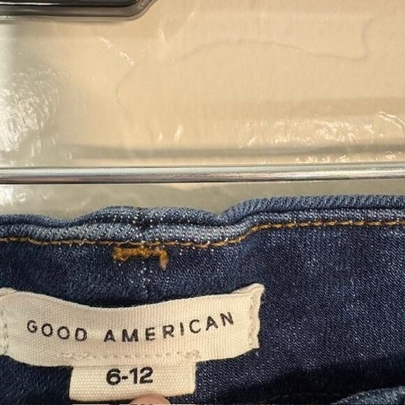 Good American Jeans Womens 6-12 Dark Wash Blue Always Fits Waist Stretch GA0478T - Picture 3 of 7